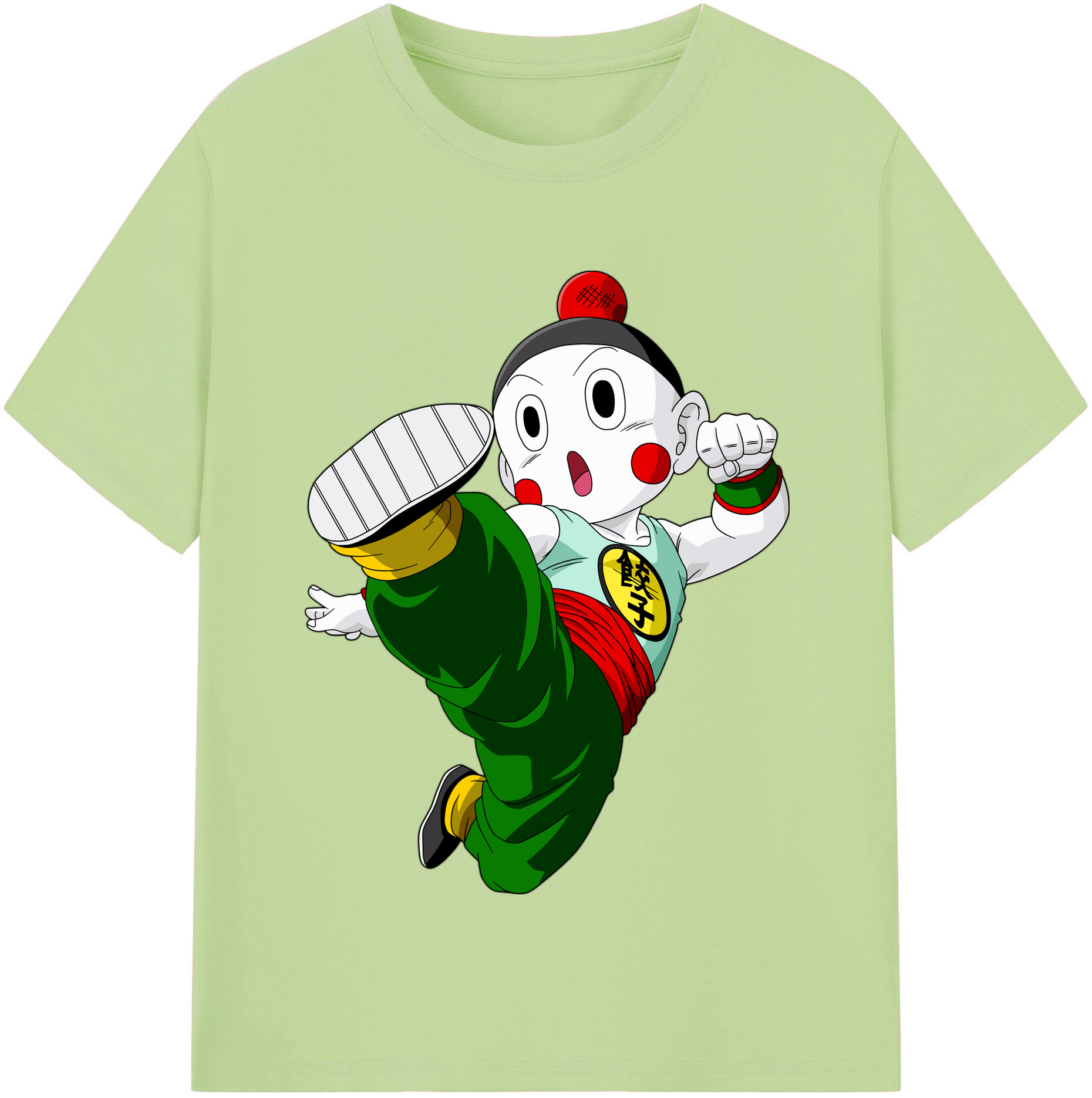 （画像用） ドラゴンボール 餃子（チャオズ）DRAGON BALL Chaoz 綿100％半袖Tシャツ（フロントプリント）